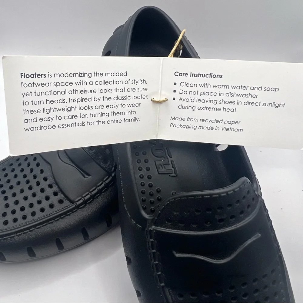 Floafers Shoes Country Club Loafers Driving Slip On NEW WITH TAGS Black Size 8 - Picture 8 of 11